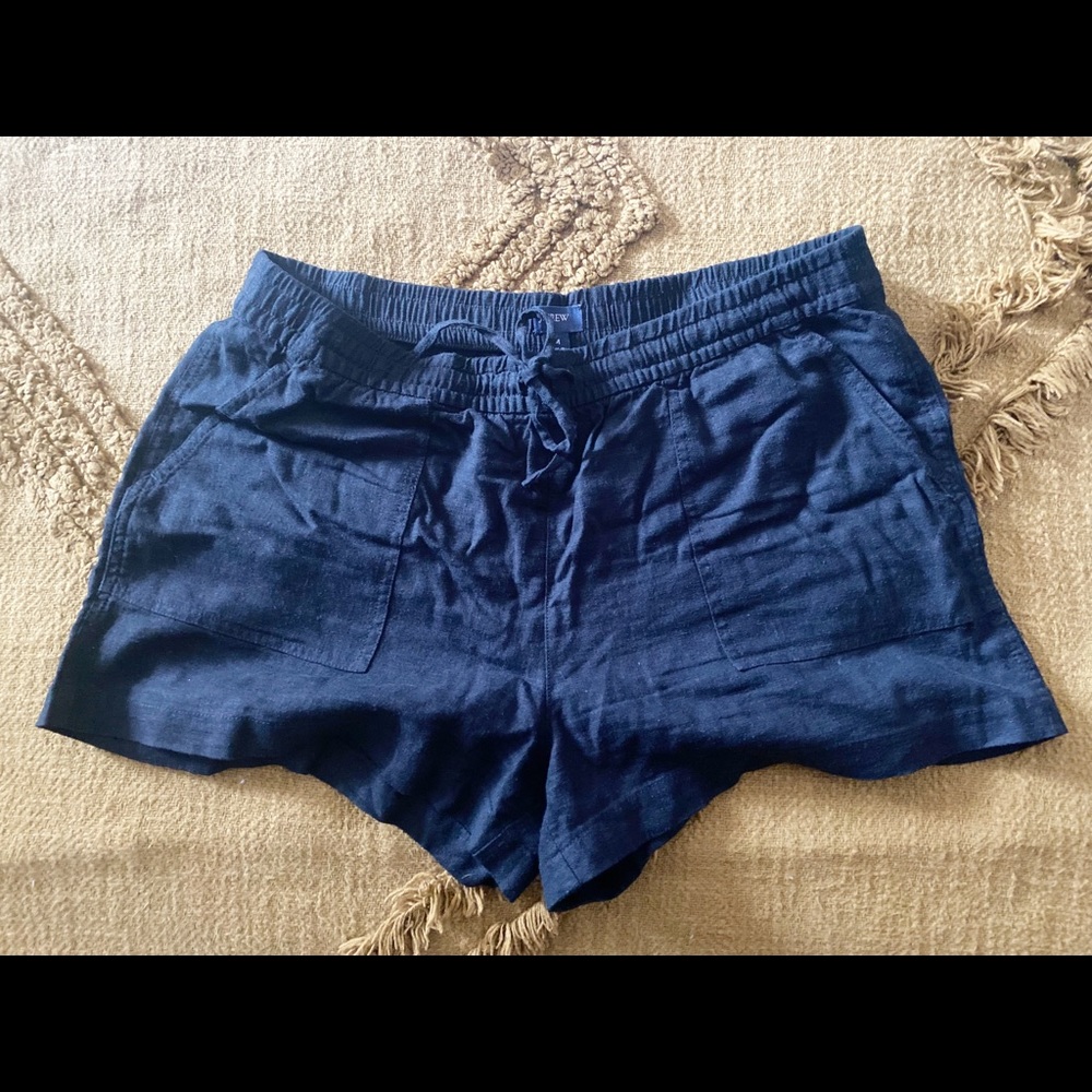 J Crew linen drawstring shorts